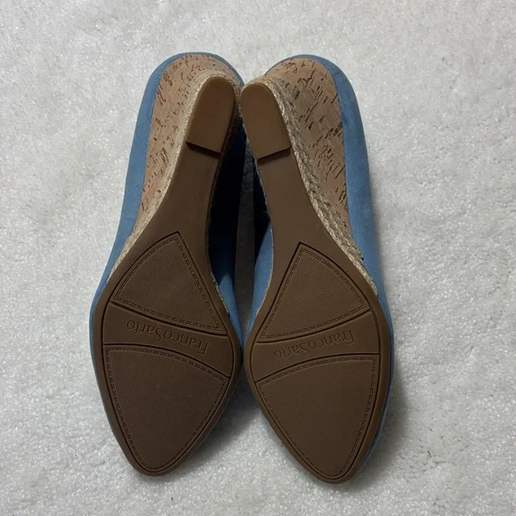 Franco Sarto Sky Blue Wedge Shoes - Picture 3 of 3